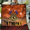 The Rising Sun Badge ANZAC Quilt Last Post Field of Poppy Starry Night Style