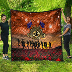 The Rising Sun Badge ANZAC Quilt Last Post Field of Poppy Starry Night Style