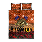 The Rising Sun Badge ANZAC Quilt Bed Set Last Post Field of Poppy Starry Night Style