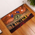 The Rising Sun Badge ANZAC Rubber Doormat Last Post Field of Poppy Starry Night Style
