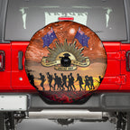 The Rising Sun Badge ANZAC Spare Tire Cover Last Post Field of Poppy Starry Night Style