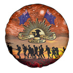 The Rising Sun Badge ANZAC Spare Tire Cover Last Post Field of Poppy Starry Night Style