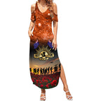 The Rising Sun Badge ANZAC Summer Maxi Dress Last Post Field of Poppy Starry Night Style