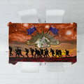 The Rising Sun Badge ANZAC Tablecloth Last Post Field of Poppy Starry Night Style