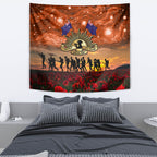 The Rising Sun Badge ANZAC Tapestry Last Post Field of Poppy Starry Night Style
