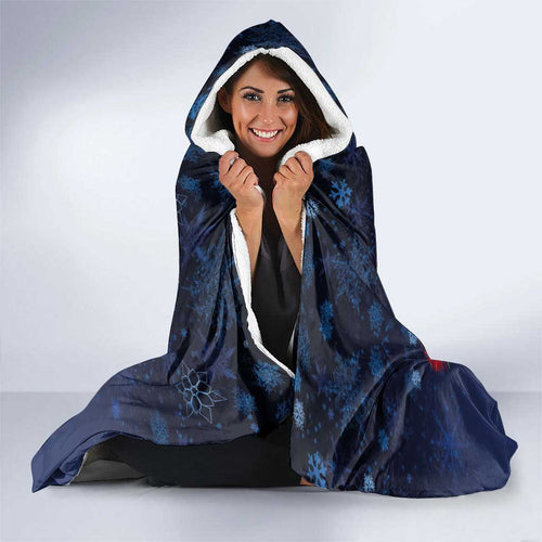 Australia and New Zealand Hooded Blanket Merry Christmas-Tuatara and Koala with Plants Xmas Style