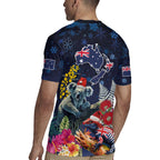 Australia and New Zealand Rugby Jersey Merry Christmas-Tuatara and Koala with Plants Xmas Style