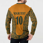 Custom Australia Rugby Championship 2024 Button Sweatshirt Aboriginal Art Tattoo Pattern