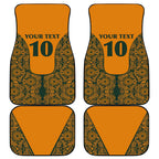 Custom Australia Rugby Championship 2024 Car Mats Aboriginal Art Tattoo Pattern