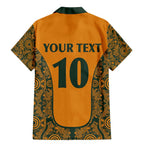 Custom Australia Rugby Championship 2024 Family Matching Mermaid Dress and Hawaiian Shirt Aboriginal Art Tattoo Pattern