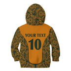 Custom Australia Rugby Championship 2024 Kid Hoodie Aboriginal Art Tattoo Pattern