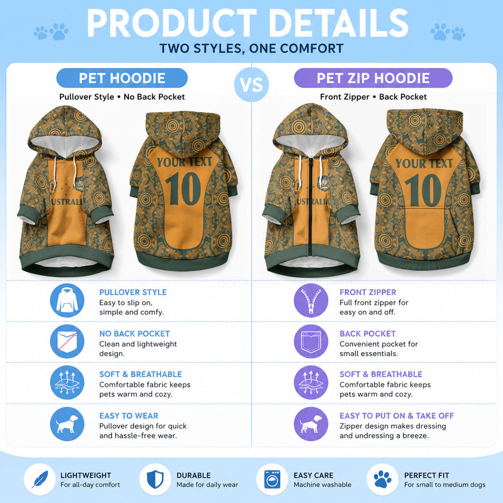Custom Australia Rugby Championship 2024 Pet Hoodie