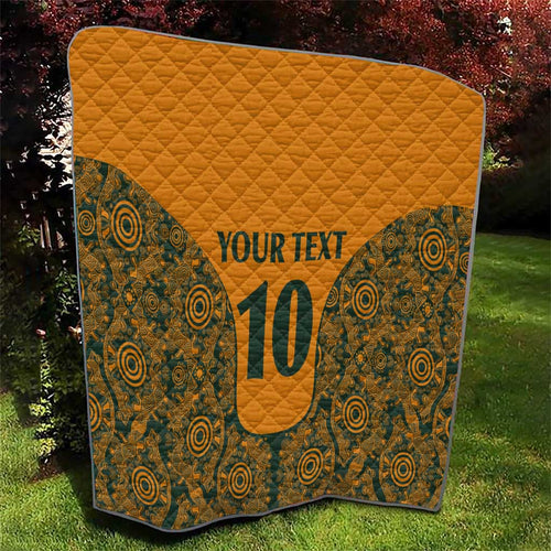 Custom Australia Rugby Championship 2024 Quilt Aboriginal Art Tattoo Pattern