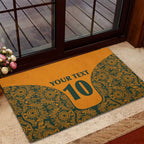Custom Australia Rugby Championship 2024 Rubber Doormat Aboriginal Art Tattoo Pattern