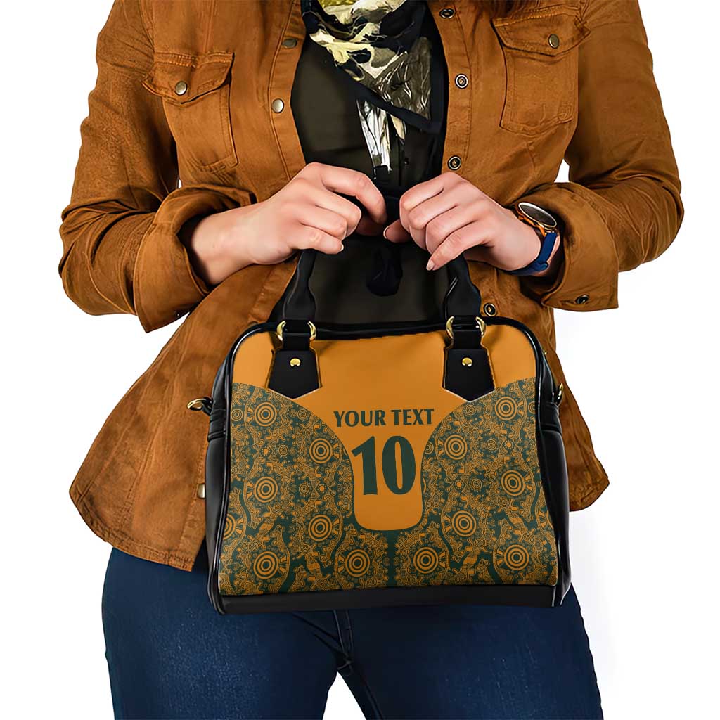 Custom Australia Rugby Championship 2024 Shoulder Handbag Aboriginal Art Tattoo Pattern