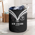 New Zealand Maori Rugby Laundry Basket Aotearoa Tribal Motif Retro Concept
