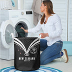 New Zealand Maori Rugby Laundry Basket Aotearoa Tribal Motif Retro Concept