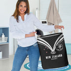 New Zealand Maori Rugby Laundry Basket Aotearoa Tribal Motif Retro Concept