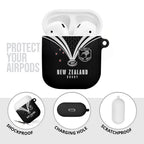 New Zealand Maori Rugby AirPods Case Aotearoa Tribal Motif Retro Concept