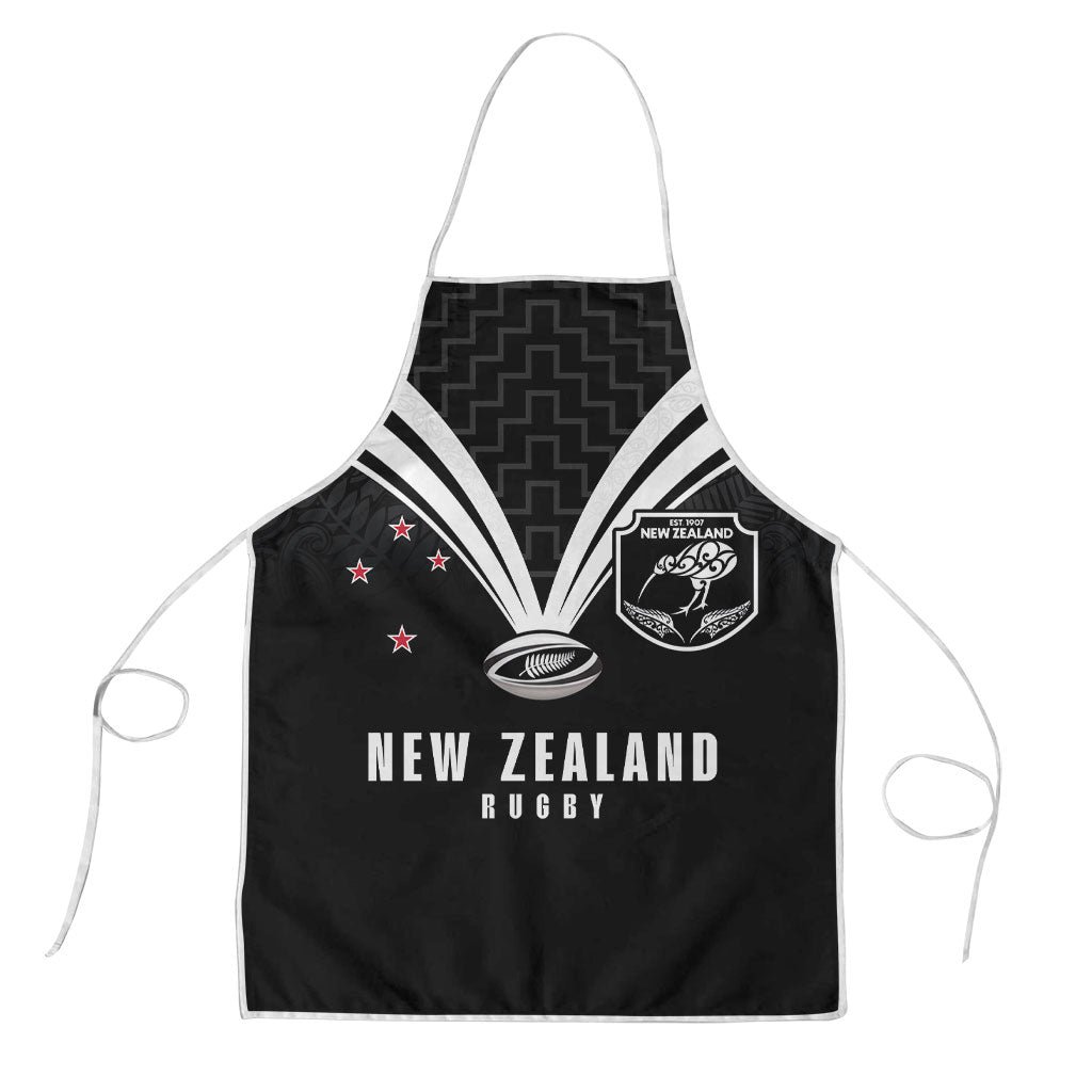 New Zealand Maori Rugby Apron Aotearoa Tribal Motif Retro Concept