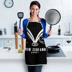 New Zealand Maori Rugby Apron Aotearoa Tribal Motif Retro Concept