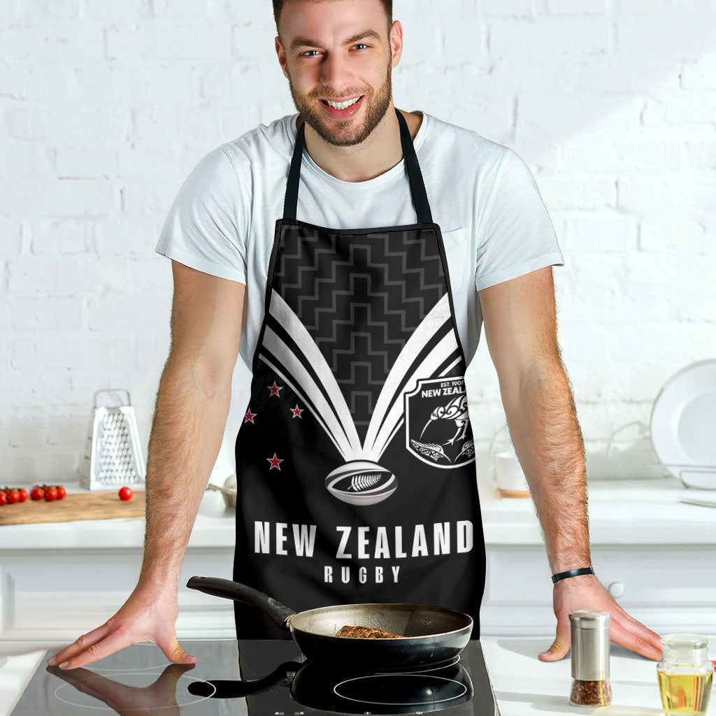 New Zealand Maori Rugby Apron Aotearoa Tribal Motif Retro Concept
