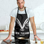 New Zealand Maori Rugby Apron Aotearoa Tribal Motif Retro Concept