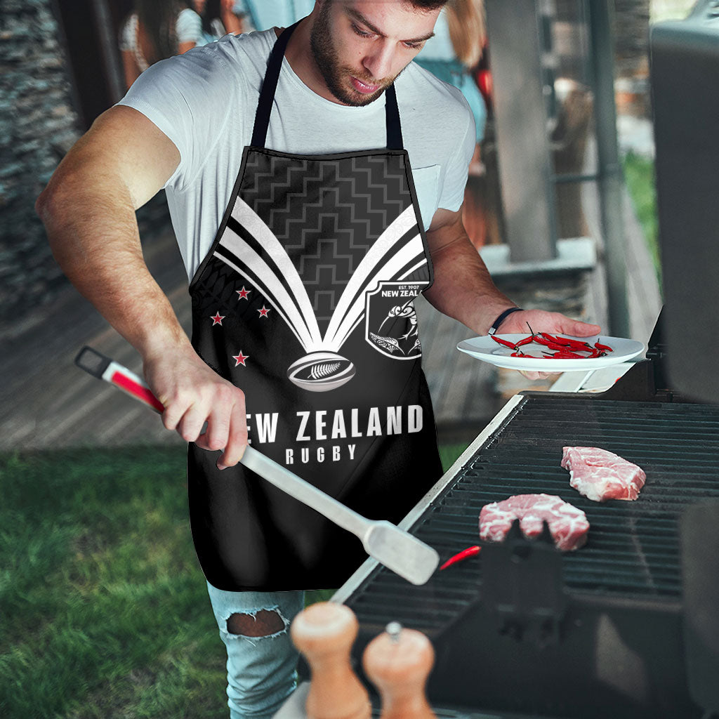New Zealand Maori Rugby Apron Aotearoa Tribal Motif Retro Concept