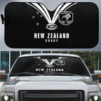 New Zealand Maori Rugby Auto Sun Shade Aotearoa Tribal Motif Retro Concept