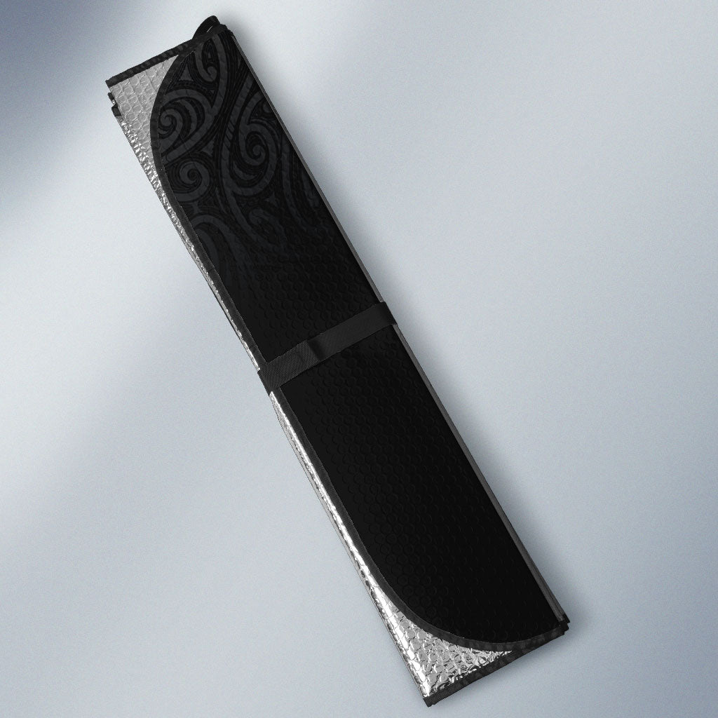 New Zealand Maori Rugby Auto Sun Shade Aotearoa Tribal Motif Retro Concept