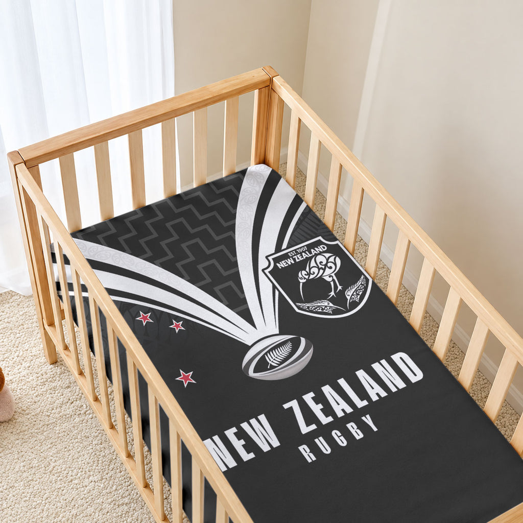 New Zealand Maori Rugby Baby Bed Cover Aotearoa Tribal Motif Retro Concept