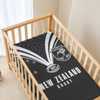 New Zealand Maori Rugby Baby Bed Cover Aotearoa Tribal Motif Retro Concept