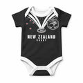 New Zealand Maori Rugby Custom Baby Onesie Aotearoa Tribal Motif Retro Concept