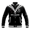 New Zealand Maori Rugby Custom Baseball Jacket Aotearoa Tribal Motif Retro Concept