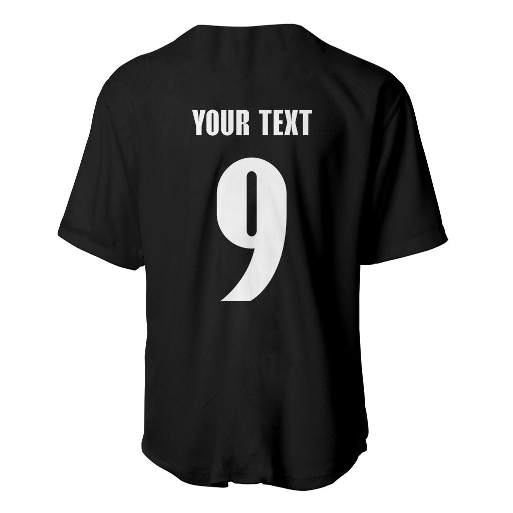 New Zealand Maori Rugby Custom Baseball Jersey Aotearoa Tribal Motif Retro Concept