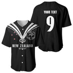 New Zealand Maori Rugby Custom Baseball Jersey Aotearoa Tribal Motif Retro Concept