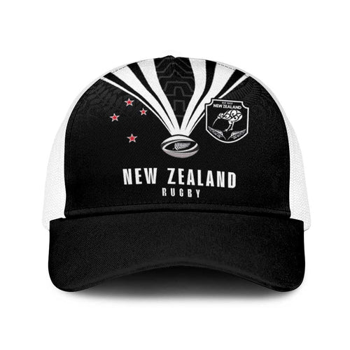 New Zealand Maori Rugby Baseball Net Cap Aotearoa Tribal Motif Retro Concept