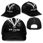 New Zealand Maori Rugby Baseball Net Cap Aotearoa Tribal Motif Retro Concept