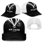 New Zealand Maori Rugby Baseball Net Cap Aotearoa Tribal Motif Retro Concept