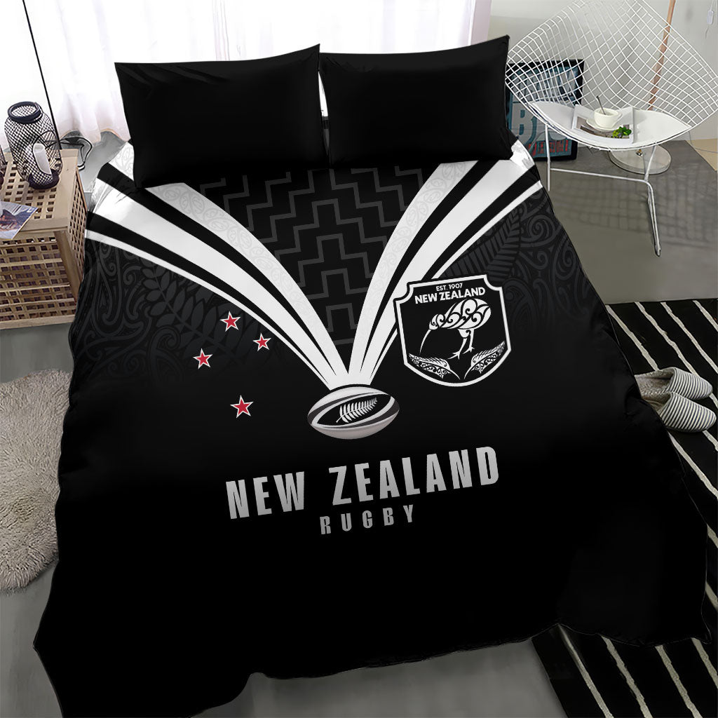 New Zealand Maori Rugby Bedding Set Aotearoa Tribal Motif Retro Concept