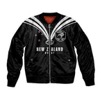 New Zealand Maori Rugby Custom Bomber Jacket Aotearoa Tribal Motif Retro Concept