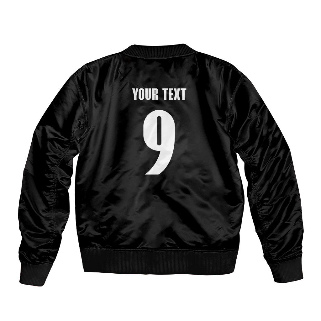 New Zealand Maori Rugby Custom Bomber Jacket Aotearoa Tribal Motif Retro Concept