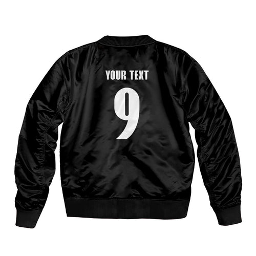 New Zealand Maori Rugby Custom Bomber Jacket Aotearoa Tribal Motif Retro Concept