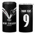 New Zealand Maori Rugby Custom 4 in 1 Can Cooler Tumbler Aotearoa Tribal Motif Retro Concept