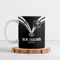 New Zealand Maori Rugby Custom Ceramic Mug Aotearoa Tribal Motif Retro Concept