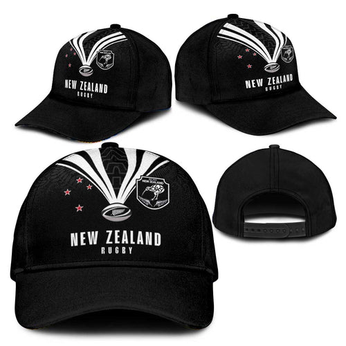 New Zealand Maori Rugby Classic Cap Aotearoa Tribal Motif Retro Concept