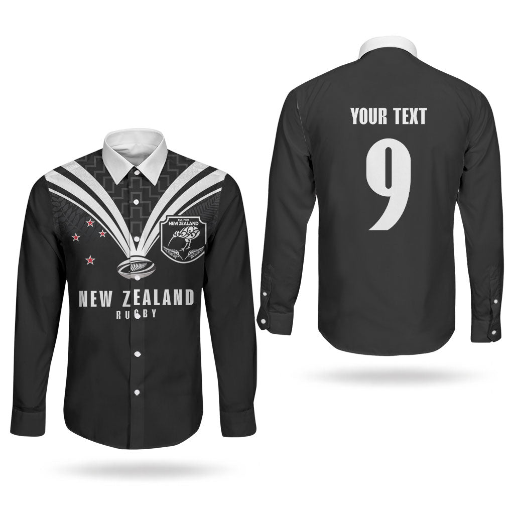 New Zealand Maori Rugby Custom Couples Matching Tank Maxi Dress and Long Sleeve Button Shirt Aotearoa Tribal Motif Retro Concept