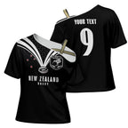 New Zealand Maori Rugby Custom Cross Shoulder Shirt Aotearoa Tribal Motif Retro Concept