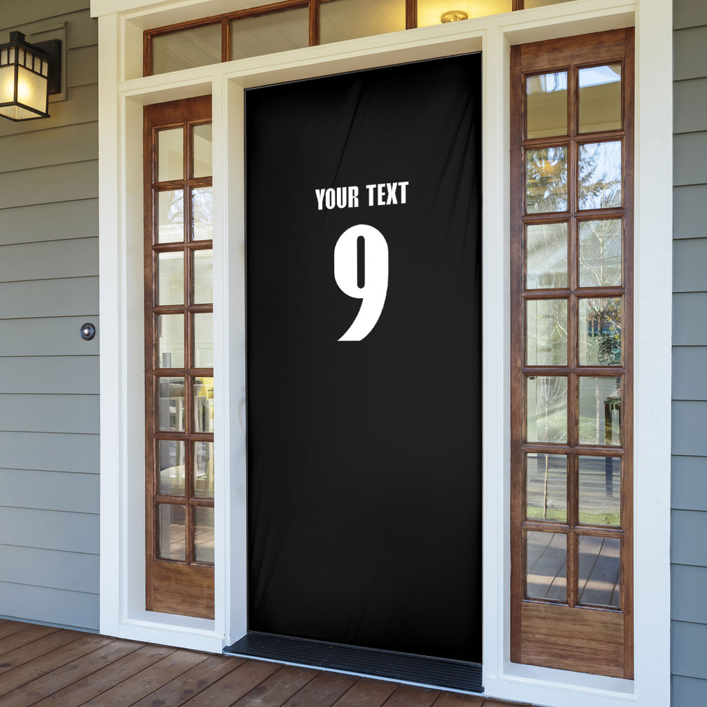 New Zealand Maori Rugby Custom Door Cover Aotearoa Tribal Motif Retro Concept