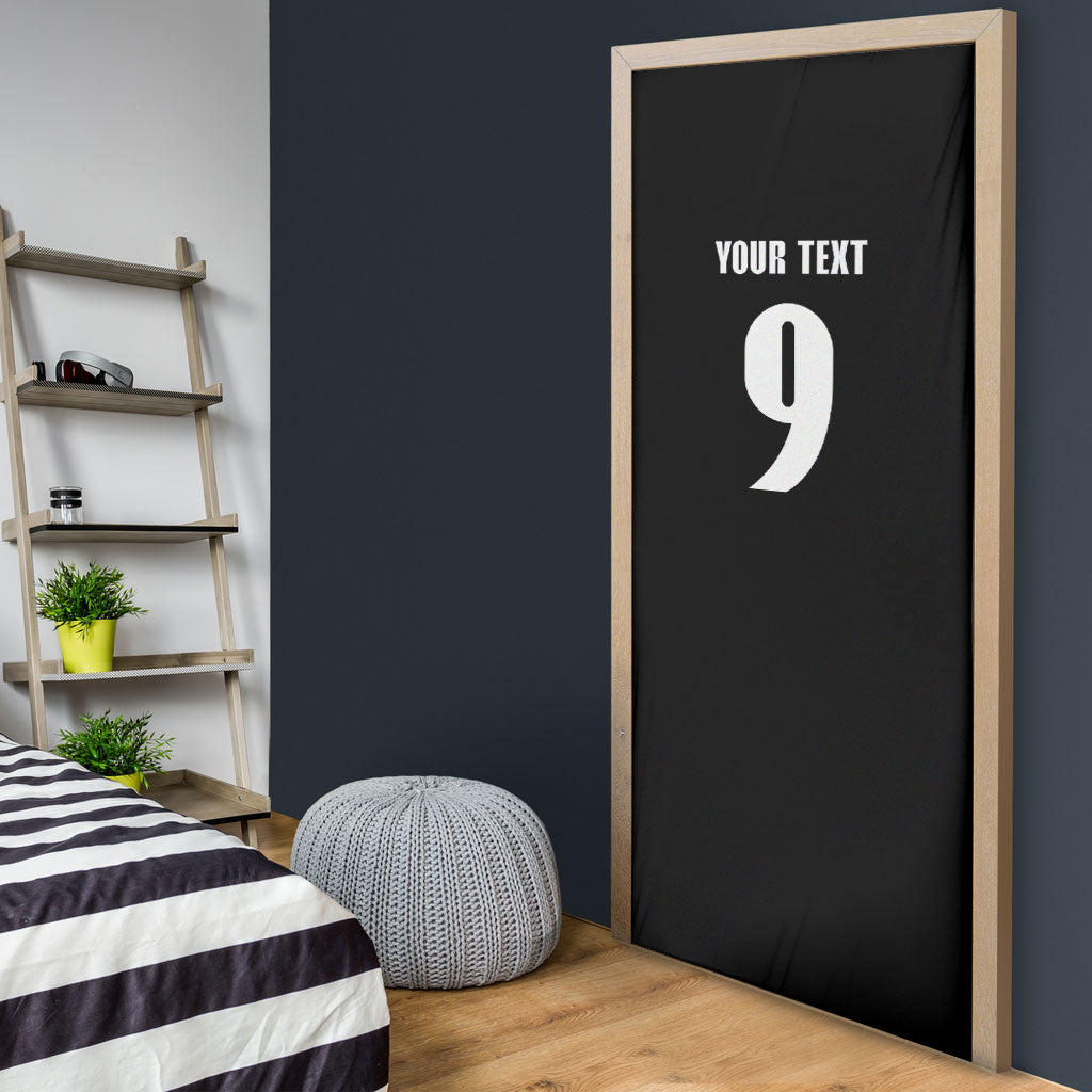 New Zealand Maori Rugby Custom Door Cover Aotearoa Tribal Motif Retro Concept